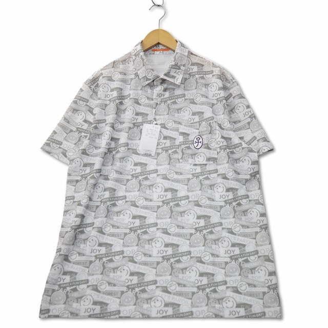 【中古】未使用品 カステルバジャック CASTELBAJAC ドットメッシュ 半袖 プリント ポロシャツ 50 GRAY グレー 7235174113 メンズ 【ベクトル 古着】 260404