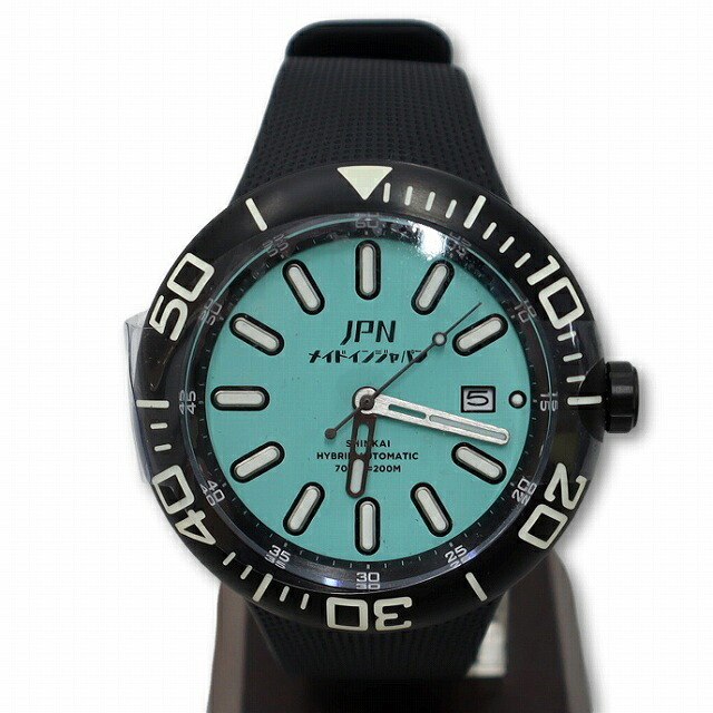 【中古】未使用品 JPN Watches ジェイピーエヌ JPNW-002TQBK SHINKAI シンカイ ダイバーズウォッチ 時計 TURQUOISE/BLACK(ターコイズ/ブラック) メンズ 【ベクトル 古着】 260405