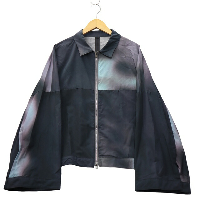 【中古】シンヤコズカ SHINYA KOZUKA ジップアップ 薄手 コットン シルク混 ブルゾン M マルチカラー 180ISK20 メンズ 【ベクトル 古着】 260405