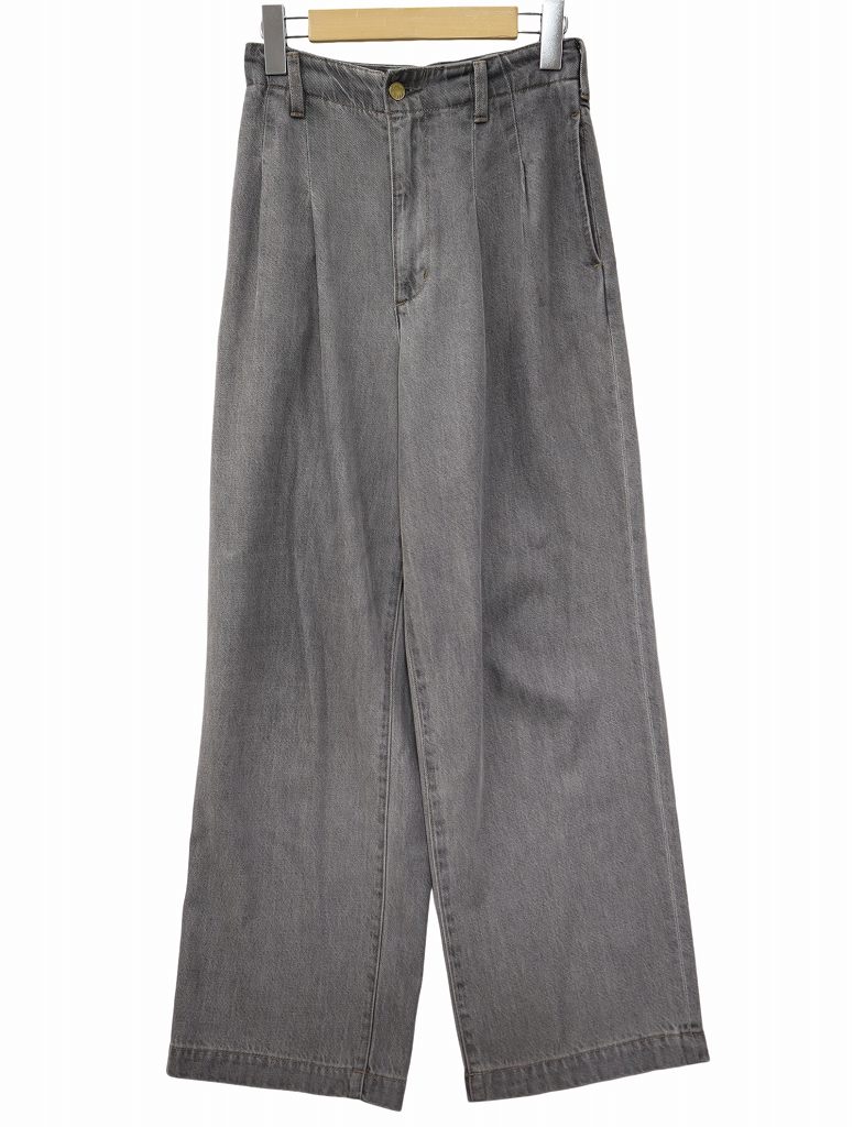 【中古】DU JOUR デュ ジュール ウォッシャブル TROUSER JEAN デニムパンツ 36(S) GRAY(グレー) レディース 【ベクトル 古着】 260413