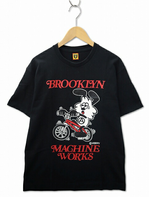 【中古】HUMAN MADE×Girls Don't Cry×BROOKLYN MACHINE WORKS ヒューマンメイド×ガールズドントクライ×ブルックリンマシーンワークス クルーネック グラフィック プリント 半袖 Tシャツ M BLACK(ブラック) メンズ 【ベクトル 古着】 260417