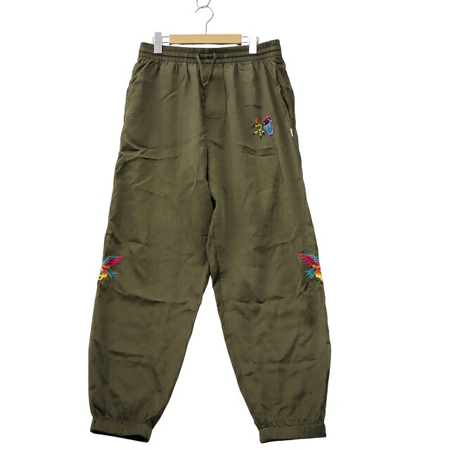 【中古】ダブルタップス WTAPS CRIBS/TROUSERS.RACO. SATIN クリブス ラコ 繻子 トラウザーズ イージーパンツ 03 KHAKI カーキ 182BRDT-PTM01 メンズ 【ベクター 古着】 260419
