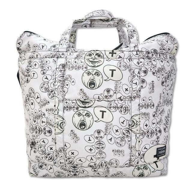 【中古】未当て嵌める品 TOKYO CULTUART by BEAMS 横尾忠則×PORTER TOTE BAG 総柄 作物細工物 2way 肩部 トートバッグ  メンズ レディース 【ベクター 古着】 260425