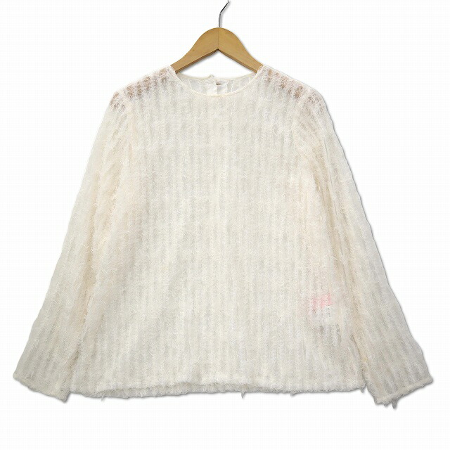 【中古】シャルマントファム charmante femme 2024AW シアー チュールブラウス 10053721 象牙色 F レディース 【ベクター 古着】 260519