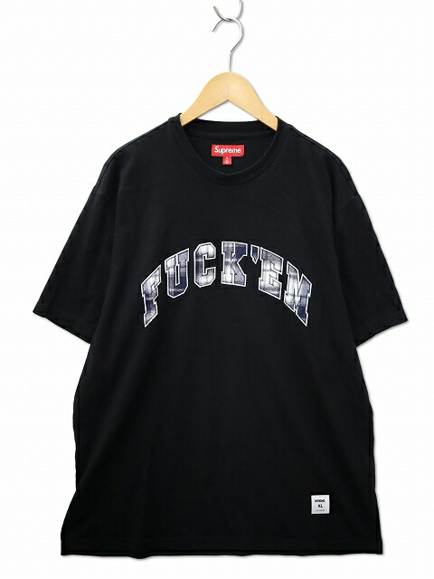 【中古】シュプリーム SUPREME 2026SS Fuck Em Plaid S/S Top 労働者の一団のど首 アップリケ 半袖 ティーシャツ XL BLACK(黒いこと) メンズ 【ベクター 古着】 260526