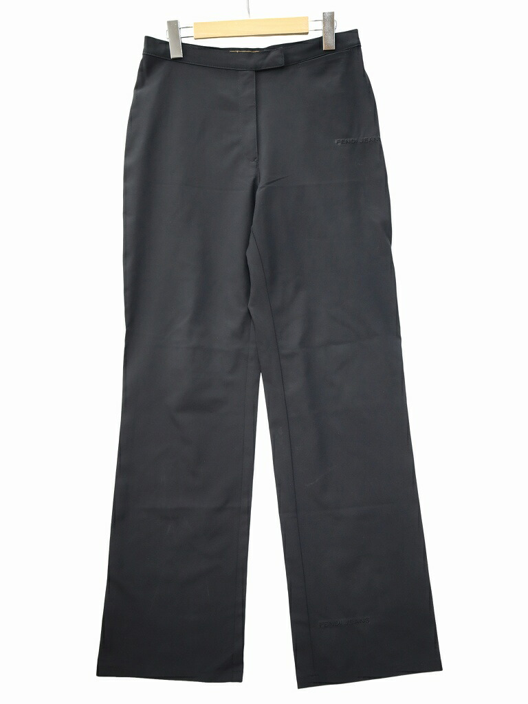 【中古】フェンディ FENDI FENDI JEANS ヴィンテージ ナイロン スラックスズボン下 BLACK(黒いこと) レディース 【ベクター 古着】 260608