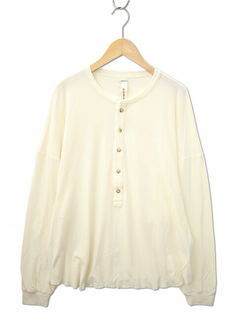 【中古】シンヤコヅカ SHINYA KOZUKA 2026SS MASSIVE HENRY ヘンリーネック ロングスリーブ Tシャツ ロンT S ECRU(エクリュ) メンズ 【ベクトル 古着】 260614｜ベクトル　新都リユース