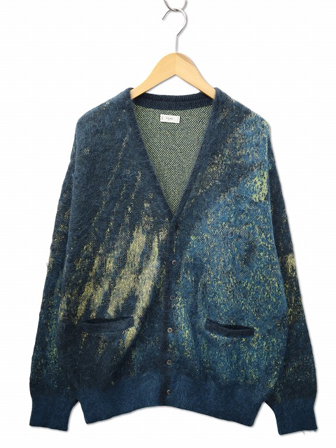 【中古】YOKE ヨーク Abstract Jaquard Mohair Cardigan アブストラクト ジャガード モヘア カーディガン 2(S) GREEN(グリーン) メンズ 【ベクトル 古着】 260627|ベクトル 新都リユース