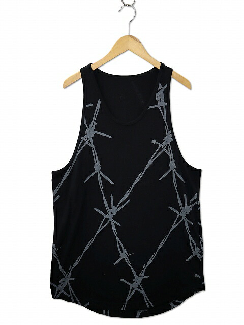 【中古】CVTVLIST&times;beauty・beast カタリスト&times;ビューティビースト LONG TANK TOP "BARBED WIRE" ノースリーブ ロング タンクトップ 1 BLACK(ブラック) メンズ 【ベクトル 古着】 260703｜ベクトル　新都リユース