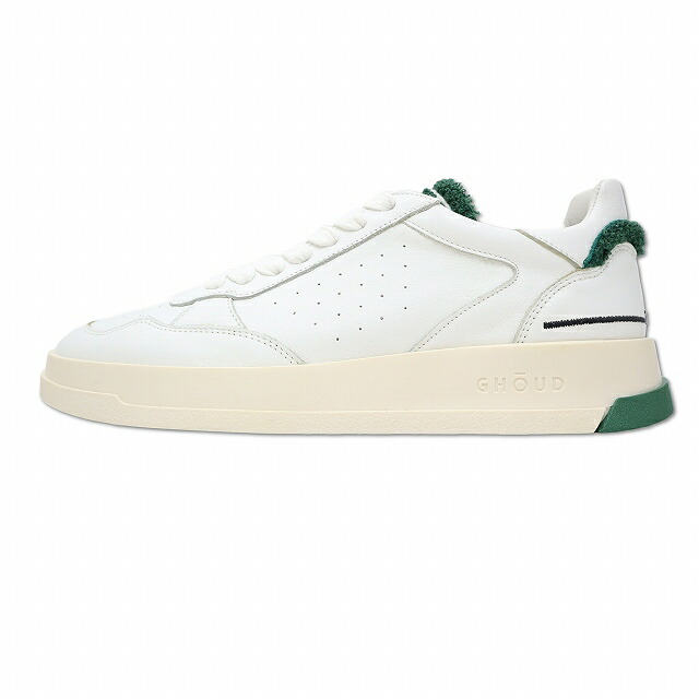 【中古】未使用品 GHOUD ゴウド Tweener Low レザー ローカット スニーカー 40(25.5-26cm) WHITE/GREEN(ホワイト/グリーン) メンズ 【ベクトル 古着】 260709|ベクトル 新都リユース