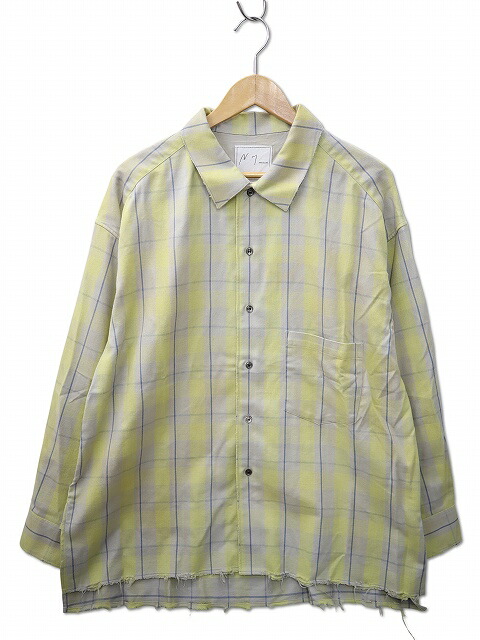 【中古】ANCELLM アンセルム 2025AW C/R CHECK SHIRT コットンレーヨン チェック シャツ 1 YELLOW(イエロー) メンズ 【ベクトル 古着】 260718｜ベクトル　新都リユース