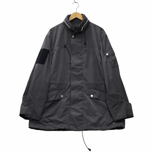 【中古】タロウホリウチ TARO HORIUCHI POLICEMAN JACKET ポリスマン ナイロン ジップアップ ジャケット 1 CHARCOAL チャコール 23010-BL01-M105 メンズ 【ベクトル 古着】 260720｜ベクトル　新都リユース