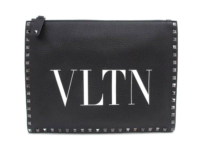 【中古】ヴァレンティノ ガラヴァーニ VALENTINO GARAVANI VLTN ロックスタッズ マチあり クラッチペダル御徒面子 メンズ 【ベクター 古着】 260214