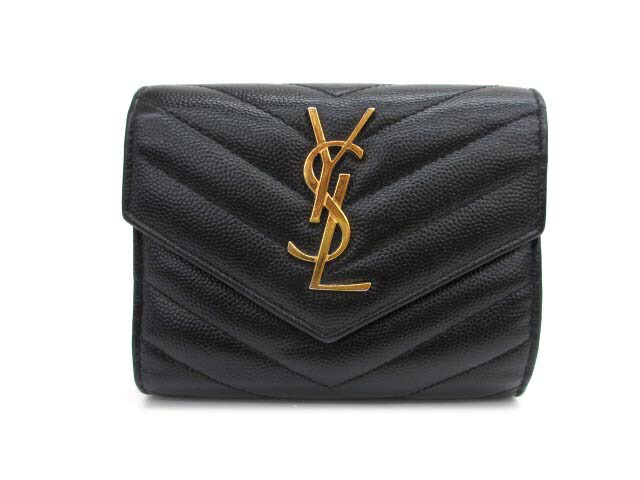 【中古】サンローラン 光の都市 SAINT LAURENT PARIS 403943 カサンドラロゴ ミニ紙入れ 三つ折り紙入れ レディース 【ベクター 古着】 260408