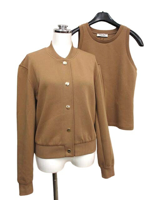 【中古】Sマックスマーラ \u0027S Max Mara 25SS スキューバジャージー 2点仕かける ボンバージャケット 貯蔵タンクいの一番 レディース 【ベクター 古着】 260416 コート・ジャケット-レディースファッション