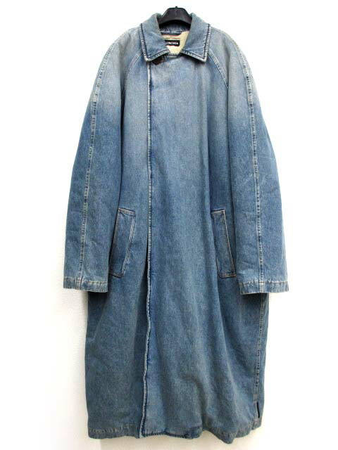 【中古】バレンシアガ BALENCIAGA 19AW Denim Mouton Car Coat 46 デニム ムートン カーコート 600286  メンズ 【ベクトル 古着】 260417