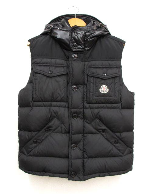 【中古】モンク軌跡 MONCLER MONCEAU モンソー 異原材料 落ち込む限りない 2 黒 メンズ 【ベクター 古着】 260517