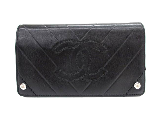【中古】シャネル CHANEL A33484 Vぬい目 二つ折り長紙入れ レディース 【ベクター 古着】 260527