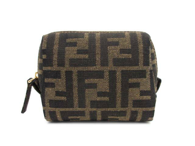 【中古】フェンディ FENDI 8N0179  メイクアップポーチ XS ズッカ柄 かざり付ける車寄せ レディース 【ベクター 古着】 260603