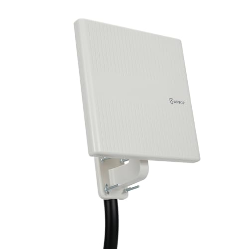 Antop テレビアンテナ 屋外 TVアンテナ 4K HDTV 88KM受信範囲 5M同軸ケーブル付き 地上デジタルア放送対応 簡単設置 無料視聴 フラットパネルアンテナAT-JP413｜真打本舗　店 6,920円