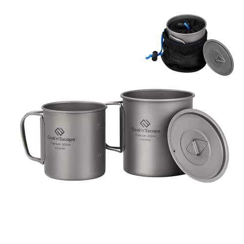 【楽天市場】COOK'N'ESCAPE チタンマグセット スタッキング 登山コップ 120ml+180ml+300ml+450ml キャンプ