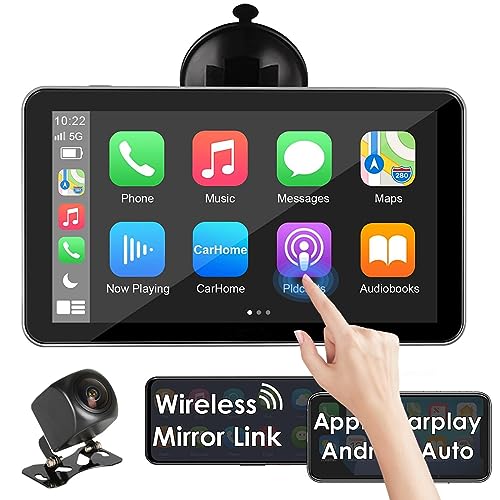 OBEST ディスプレイオーディオ カーオーディオ 7インチ ポータブルオーディオ 一体型ナビ ワイヤレスCarPlay モニター IOS/Android Autoに対応 アンドロイドナビ ナビゲーション ミラーリング機能付き FMラジオ BT音楽 ビデオ 取り付け簡単|真打本舗 店