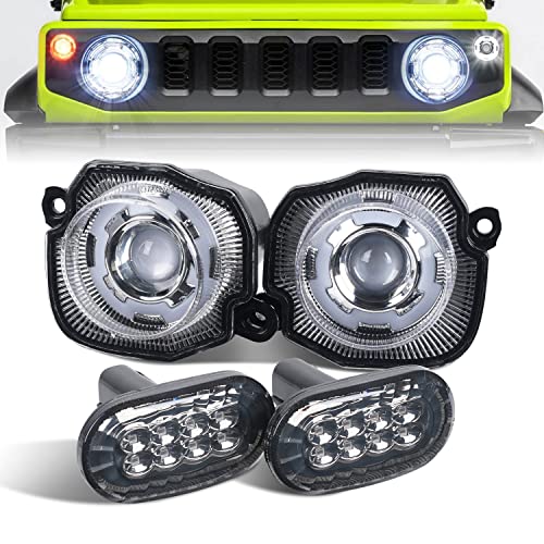 ジムニー JB64 ジムニーシエラ JB74 LED フロントグリル ウィンカー サイドウィンカー セットウィンカーポジション化 デイライト機能付 ハイフラ防止抵抗器付 車種専用設計｜真打本舗　店