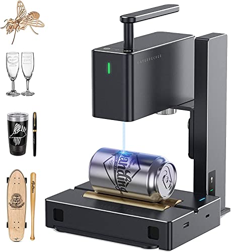 レーザー彫刻機 LaserPecker2 家庭用 小型 携帯式レーザー加工機100mmx2000mm彫刻可能 0.05mm高精度 2k微細彫刻 36000mm/min高速バッチ処理可能 ライブプレビュー機能搭載 日本語アプリ操作 レーザー刻印機 diy プレゼント(回転台を付き）レーザークラス１