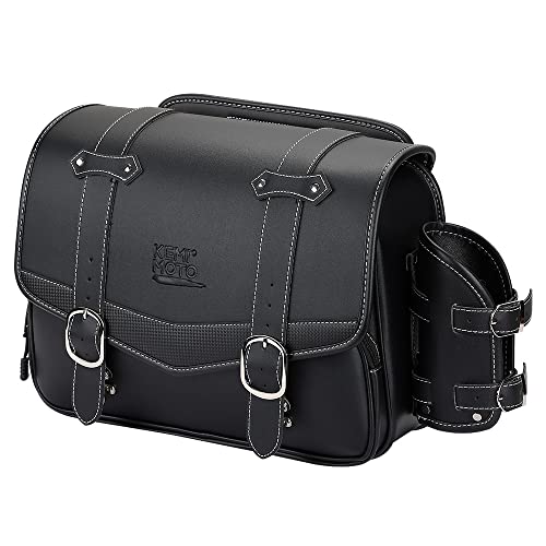KEMIMOTO バイク サイドバッグ サドルバッグ 汎用 15L サイドバック 大容量 ドリンクホルダー付属 金具防錆 小物収納 ブラック KM401 8,645円