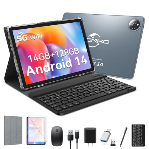 最新 2024 Android14 タブレット10インチ2in1タブレット10インチ WIFIモデル、14GB+128GB+2TB拡張可能、4G LET通話、T606 1.6GHZ 8コアCPU、5G/2.4GHZ
