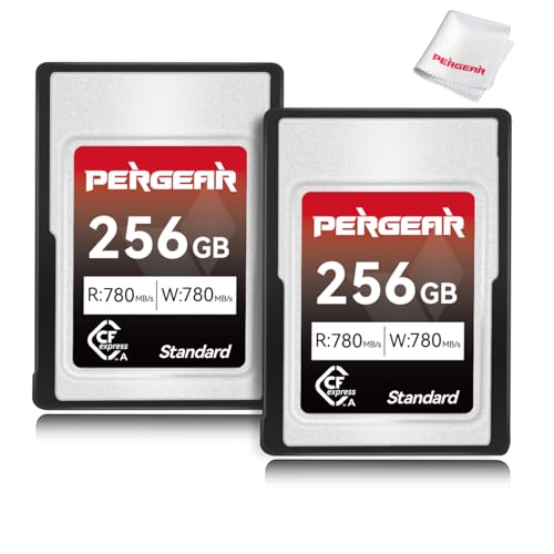 PERGEAR CFexpress Type A メモリカード 256GB 2個入れ 最大780MB/秒の読み取り速度 780MB/秒の書き込み速度 4K 120P、8K 30P録画対応