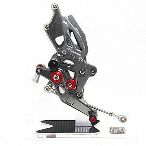 SUKIRACINGNINJA250R EX250 EX250K EX250R 2008-2012バイク用バックステップ 調整式 CNCリアセット 適合車種NINJA250R 08-12 年式 (チタン)