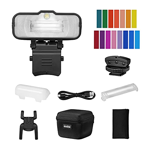 Godox正規代理店Godox MF12 マクロフラッシュ 2.4Gワイヤレス伝送制御 ガイドナンバー 16TTL Mモード、カラフルなフィルター付き XproやX2T X1Tなどのフラッシュトリガーと使用必要ポートレート植物用 コールドシュー昆虫食用 ジュエリーマクロ写真 Nikon