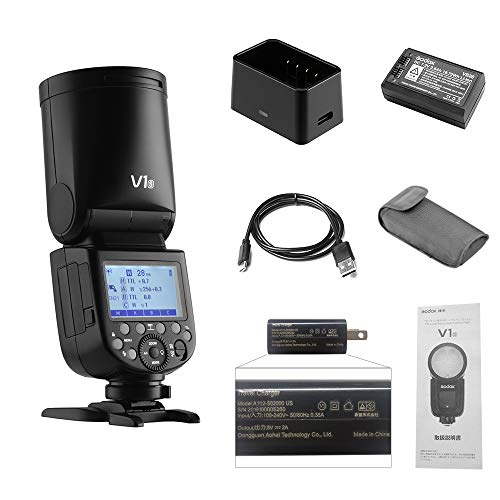 Godox置き目代わりになるGodox V1S Sony相応う 76WS 2.4G TTL ラウンド上端 1/8000 HSS 閃光電球 閃光電球 Sony a7RII a7R a58 a99 ILCE6000L a7RIII a7R3 a9 a77II a77 a350 相応う [並行輸入品]