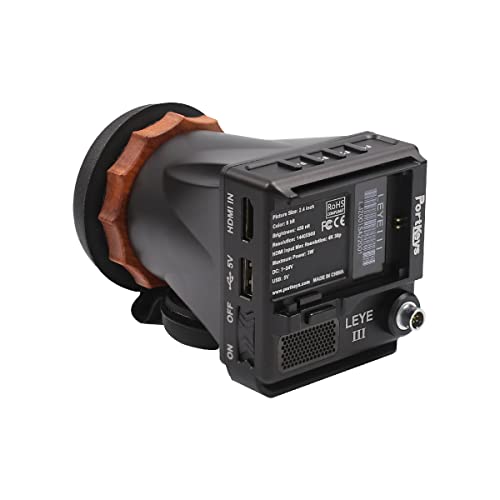 Portkeys LEYE III 電子ビューファインダー EVF 2.4インチLCDモニター4K HDMI[+ 8D～-3D視力をサポート] Canon E6バッテリーの電源使用