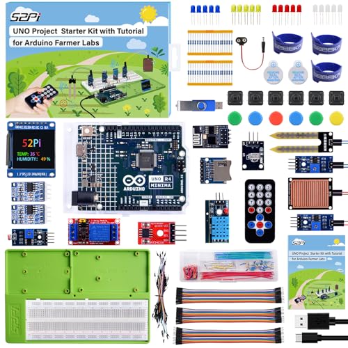 GeeekPi プロジェクトスターターキットArduino UNO R4 Minima用，スマート ファーム、初心者およびエンジニア向けチュートリアルを含む｜真打本舗　店
