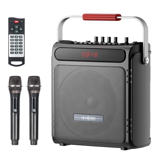 楽天市場】THOMSON カラオケセット 拡声器 ワイヤレスマイク2本