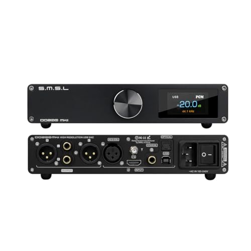 SMSL DO200 MKII 平衡にする MQA DAC、OPA1612*5 XMOS XU316 ES9068AS DSD512 PCM32Bit/768kHz DAC、USB/I2S/AES/光/同軸/BluetoothからRCA/XLRデジタルオーディオコンバーター