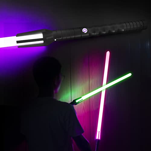 YDDSABER ライトセーバー 高輝度 16 RGBカラー 変更可能 メタルヒルト フォース FXライトソード 3つサウンドモード 効果音 センサー搭載 (ブラック)
