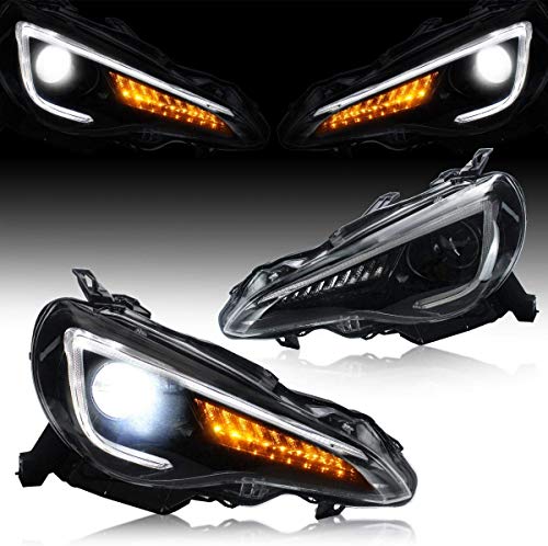 VLAND トヨタ 86 ヘッドライト 2012~2019年 スバル BRZ ヘッドランプ ZN6 ZC6 2013-2019年 流れるウインカー LED 左右2点セット サイオン FR-S 2013-2016年 FOR TOYOTA 86 headlights 2012-2019｜真打本舗　店