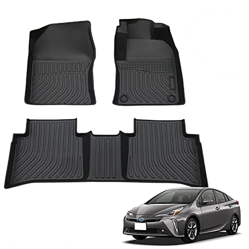 Orealauto プリウス PRIUS 50系 専用 フロアマット ZVW50 ZVW51 ZVW55 2016-2022年式 TPE素材 車足マット 立体 防水 耐摩擦 耐汚れ 滑り止め 運転席 助手席 2列目 3点セット(Prius 50,H28-R04)|真打本舗 店