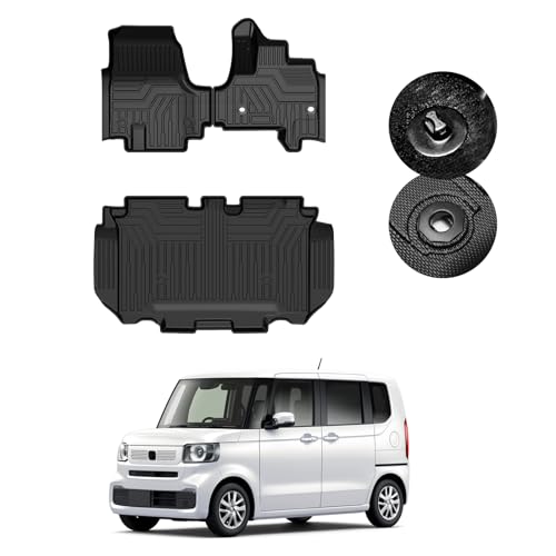 GIMUYA ホンダ 新型 N-BOX JF5 JF6 3D フロアマット 防水 立体構造 エヌボックス NBOX カスタム N-BOX JOY 2023年10月~専用 設計 カーマット TPE材質 耐汚れ/耐摩擦 アクセサリー 内装 カスタムパーツ 簡単取付 運転席&助手席&2列目 3pcs|真打本舗 店