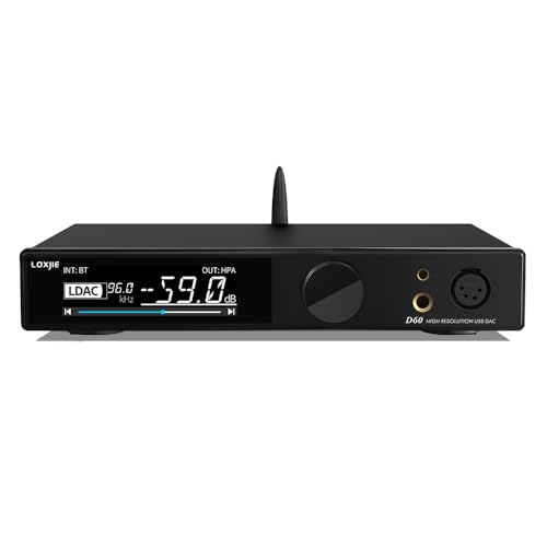 LOXJIE D60 フルバランス DAC DAコンバーター & ヘッドホンアンプ 一体型 フラッグシップDAC「ES9039MSPRO」搭載/Bluetooth 5.1対応/MQA・ハイレゾ・DSD音源全対応/バランス・アンバランス・高性能ヘッドホンアンプ付き 光 同軸 OTG USB|真打本舗 店