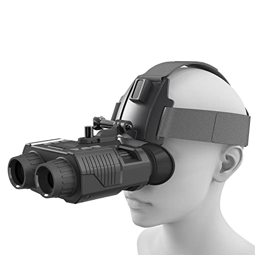 HPYWTJY 暗視鏡 暗視双眼鏡充電式、7 ギア デジタル暗視ゴーグル 850 nm および 1.4 インチ デュアル インナー スクリーン写真、野生動物観察、キャンプ用