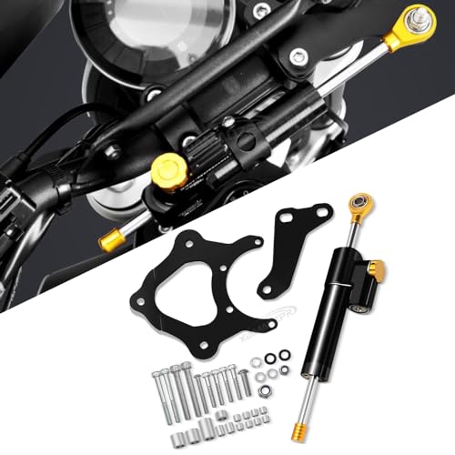 XIAMAOZPR for スヴァルトピレン 401 ステアリングダンパー vitpilen 401 ヴィットピレン 401 スタビライザーブラケットサポート取付キットオートバイアクセサリー SVARTPILEN 401 2018-2023 (black1) [並行輸入品]