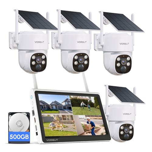 楽天市場】VORGUT 防犯カメラ 屋外 ソーラー モニター付き 監視カメラ