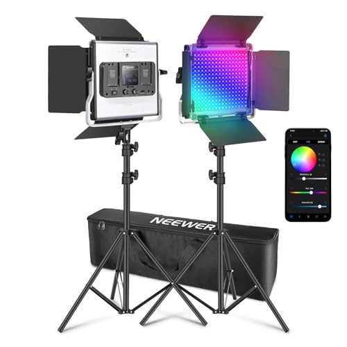 NEEWER 660 PRO II RGB LED映像媒体点火装置 映画化用点火装置 照明ランプ嘱する 2容器に並べる書き割り APP抑えつける 50W 360°盛りだくさん色つや 1%委しい調光 高明快さ CRI97+ 7000lux/0.5m 3200K-5600K バーン部屋の入り口付き添い人
