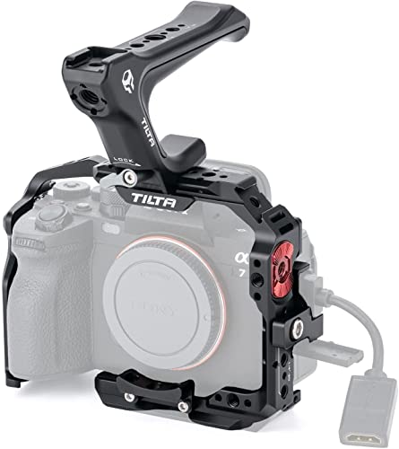 TILTA フルカメラケージ Sony a7 IV a1 S3 R4 73 R3 A9用、トップハンドルとHDMIケーブルクランプ付き、カメラケージベーシックキットビデオムービー映画製作リグ TA-T30-A-B｜真打本舗　店