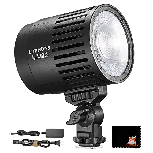 Godox LC30D Litemons デスクトップ LED ライト、連続出力照明、一定の色温度、均一な照明、高輝度、昼光バランス、33W 5600K CRI95+ TLCI96+、小型製品の写真撮影とデスクトップ ライブ ストリーミング用の 8 つの FX 照明効果。