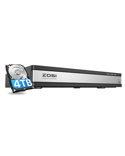 ZOSI 防犯リコーダー 16ch 4tb hdd 800万絵素 poe防犯リコーダー NVR ネットワークビデオレコーダー H.265+ ai有待 ai鉄道車両さがし当てる ai顔さがし当てる 流動物さがし当てる 遠さ取りまわし スマホ/パソコン相応う 適用業務注意報 電子メール告げ知らせる 録画吹き込み zosi 防犯写真機poe専用リコーダー